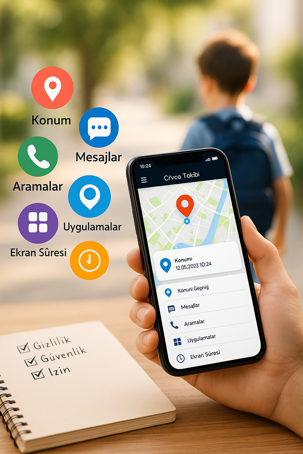 telefona yüklenen takip programı